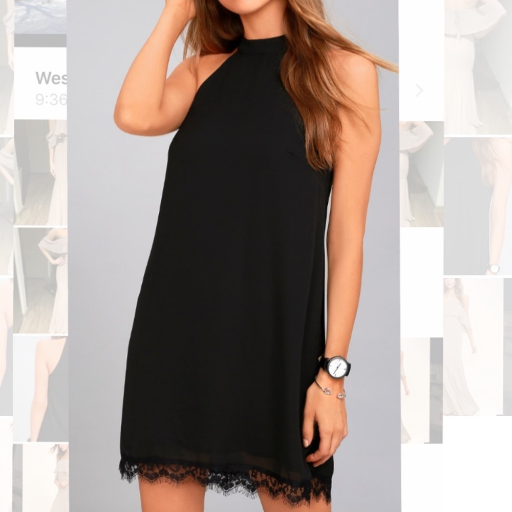 black cocktail dress